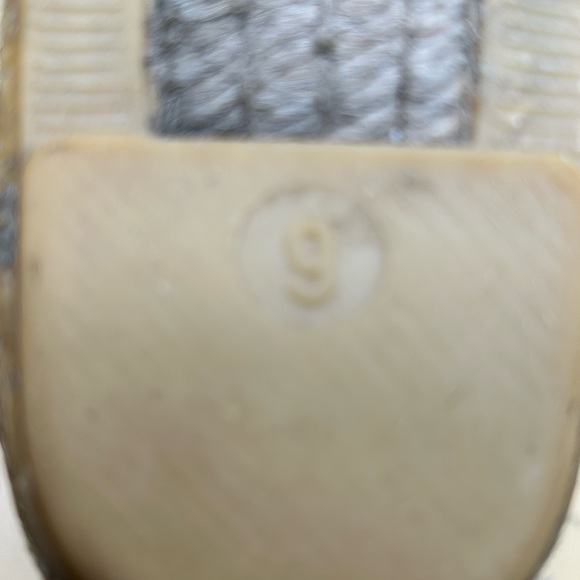 Coach Ireena Black Espadrille Wedges w/Tan Leather Trim and Bow Size 9 GUC - Picture 8 of 11